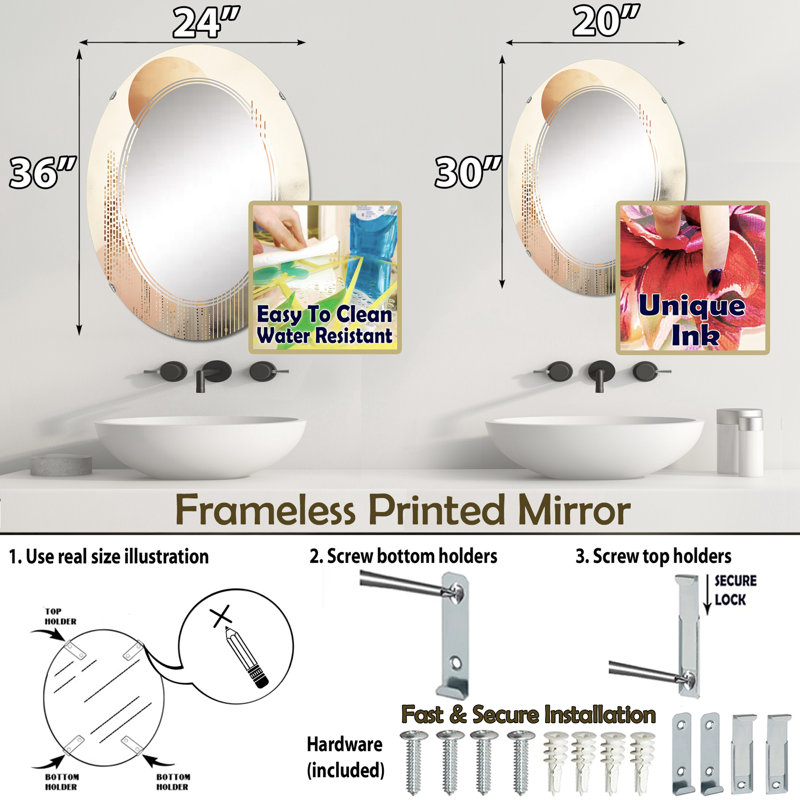 Miroir Drumadarragh, 36 po x 24 po
