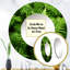 «Green Fern Fond I» - grand miroir floral, décor de miroir mural rond unique vert, impression sur métal-99620236