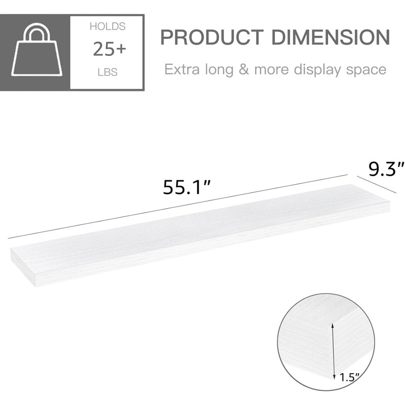 Bathroom Shelves  Long Wall Shelf