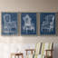 " Blue & White Asian Garden I " 2 - Pieces Painting Print-1465090197-1465090206