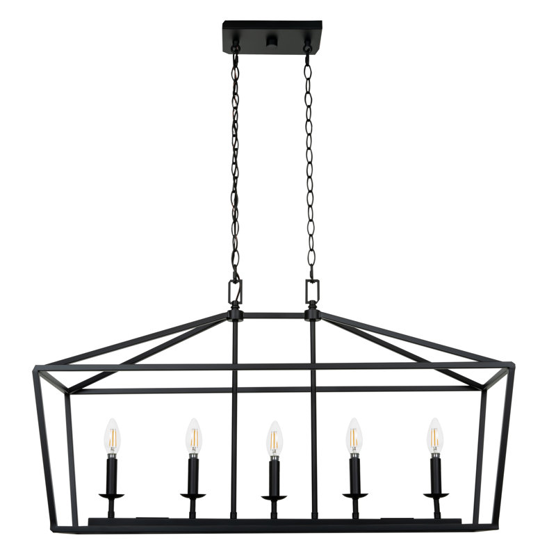 Lustre îlot noir 5 lumières Florentien