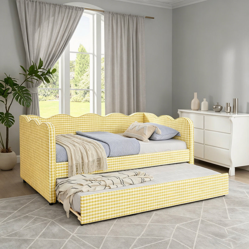 Bed For Bedroom, Yellow, Twin