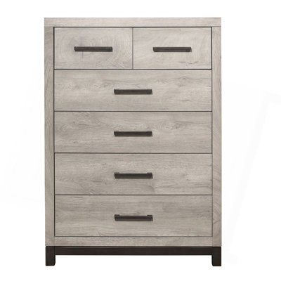 Commode de chambre à coucher deux tons 1 pièce avec 5 tiroirs de rangement