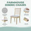 Ensemble de salle à manger extensible de style campagnard - table rustique de 60 à 78 po et 4 chaises rembourrées-686759083-686759085
