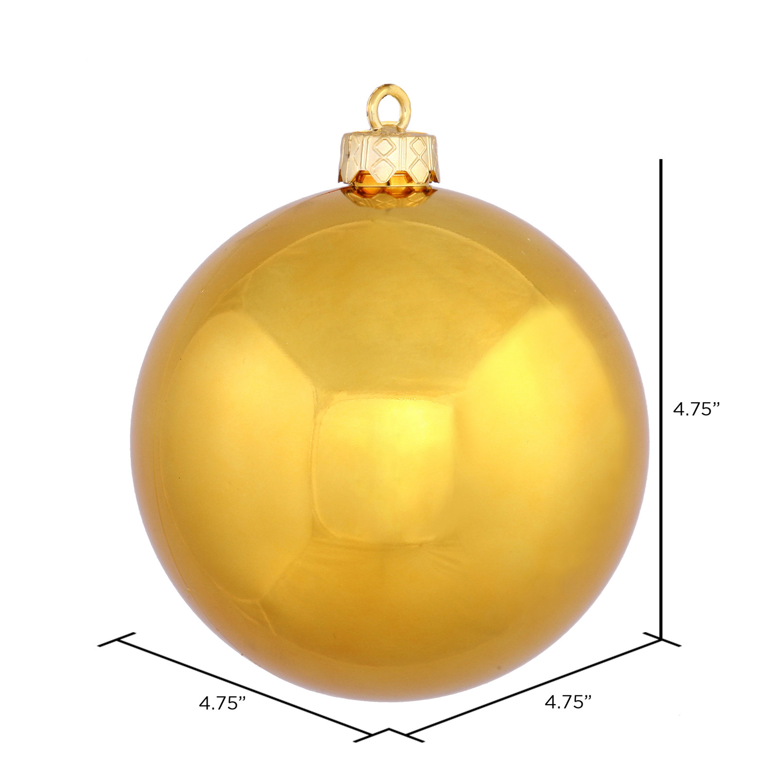 Shatterproof Bauble, Gold, 4.75"