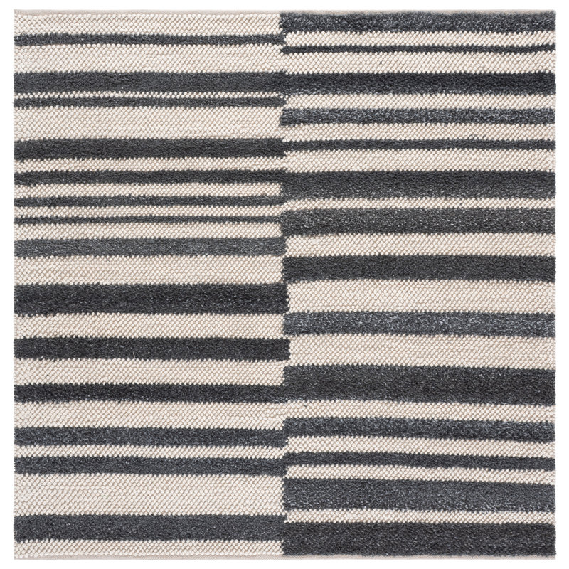 Natura 231 Hand Loomed 60% Wool; 30% Pet Yarn; 10% Cotton Abstract Rug, Square 6'