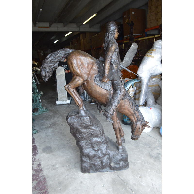 Mountain Man, Giant, By Remington Bronze Statue -  Size: 57"L x 21"W x 71"H.