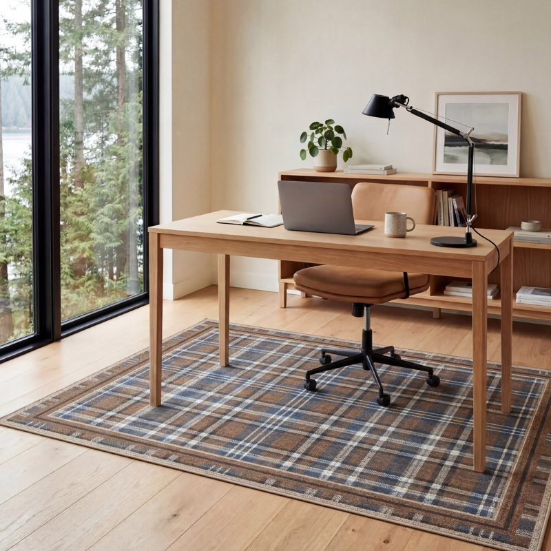 Tapis lavables imprimés Eddie Bauer, Brun, Rectangle 5 pi 3 po x 7 pi 5 po