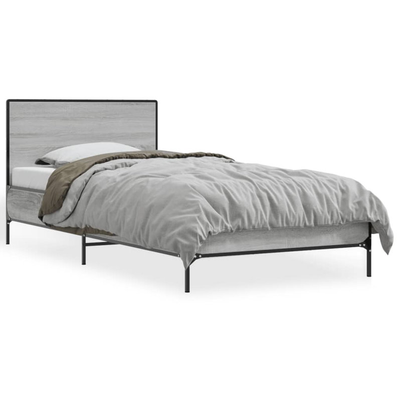 Paza Bed, Small Single (2'6), Grey Sonoma