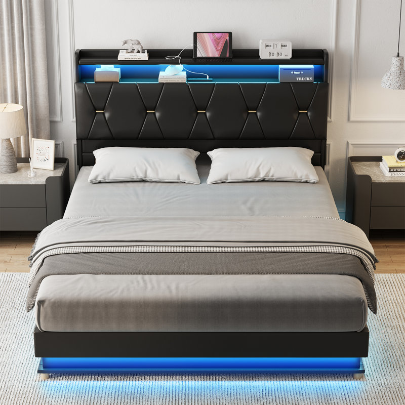 Base de lit avec rangement Lift Up, Grand, Noir