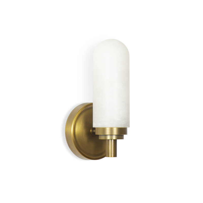 Salon 1 - Light Armed Sconce, Natural Brass