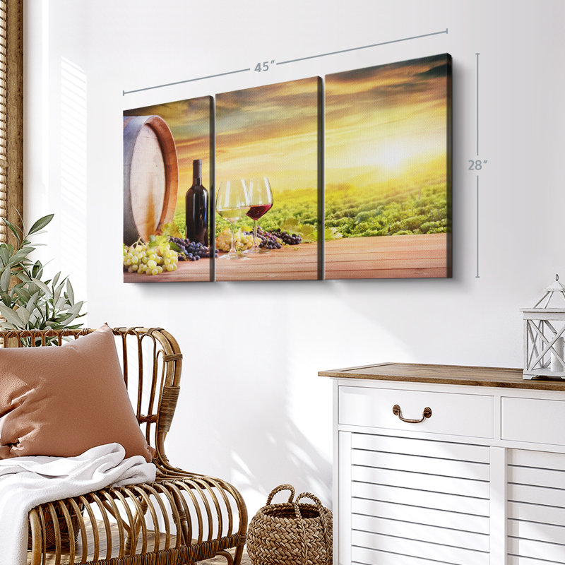 " Italian Vineyard Wine ", 28" H x 45" W