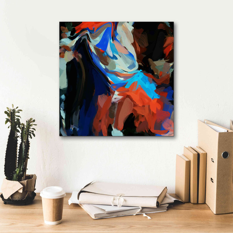 «Inverted Abstract Colorful Flows 12» par Irena Orlov, impression sur toile giclée sur toile, H 18 po x l 18 po x P 0,75 po