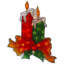 Décoration de fenêtre de Noël 17 "bougie holographique éclairée