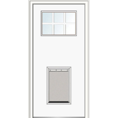 Porte d'entrée pré-montée en fibre de verre Craftsman