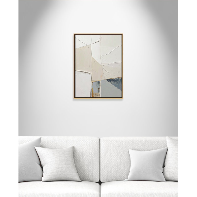 «Plastering II» par Alonza Saunders, Toile avec cadre, Natural Floater, L 19,5 po x H 25,5 po