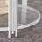 Modern Round Glass Coffee Table with 2-Tier Open Storage, Center Table for Mid-Sized Living Rooms, Black Metal Frame, 35.4"D-1186625705-1194309598