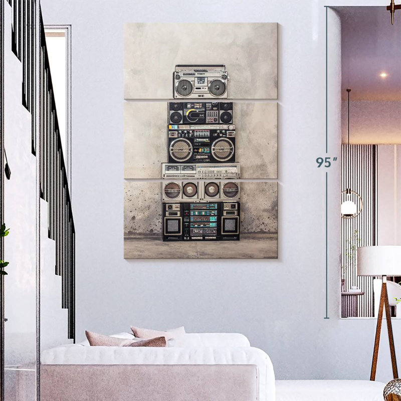Abarca Boombox Stack, 74" H x 48" W