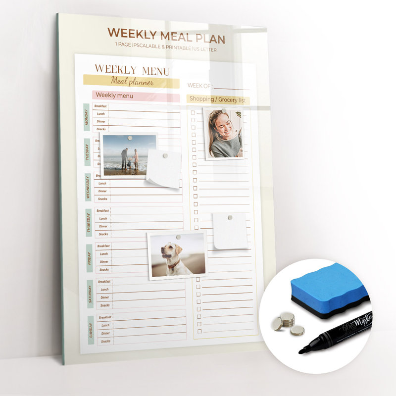 Magnetic Glass Dry Erase Board