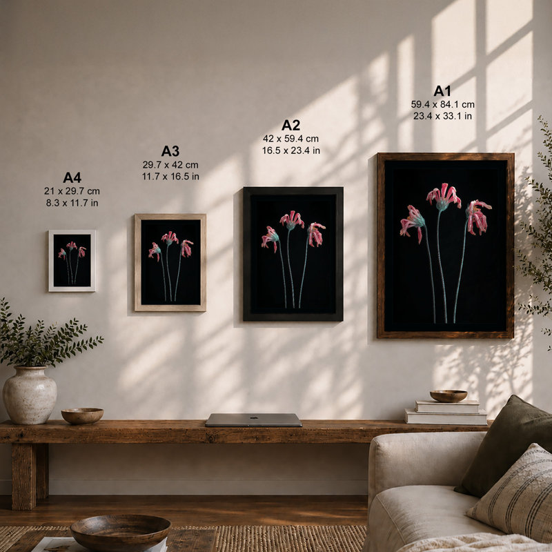 Wilted Blooms Botanical - Framed Print, A1 - 84.1 x 59.4 cm, Oak