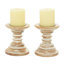Ensemble de chandelles de table en bois 2 pièces 6 po