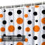 Rideau de douche orange à pois moderne blanc avec 12 crochets-129039850