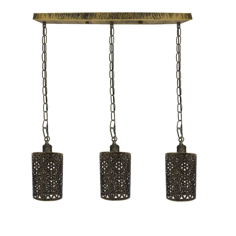 Nayla 3 - Light Kitchen Island Pendant, Yes, Brushed Brass, Brushed Brass
