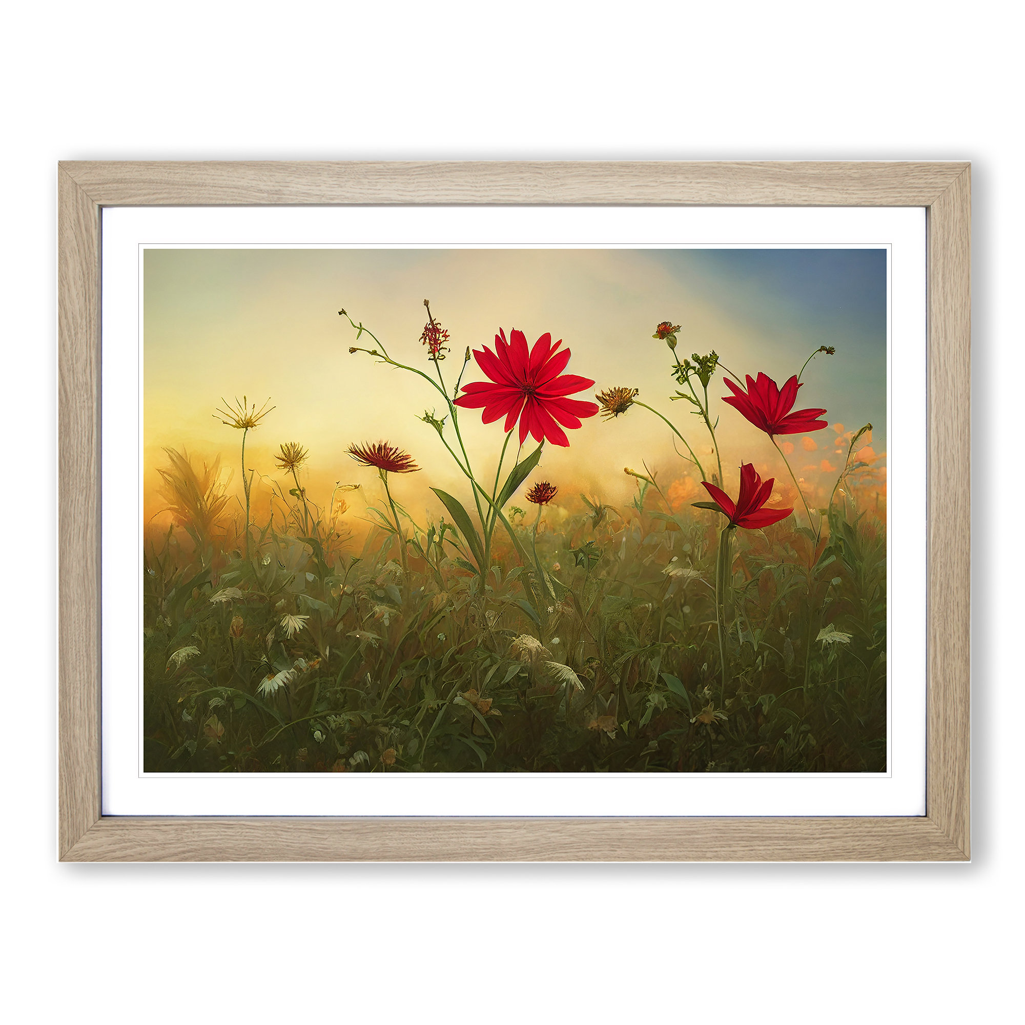 Brambly Cottage Dramatic Wildflowers Floral - Picture Frame Graphic Art ...