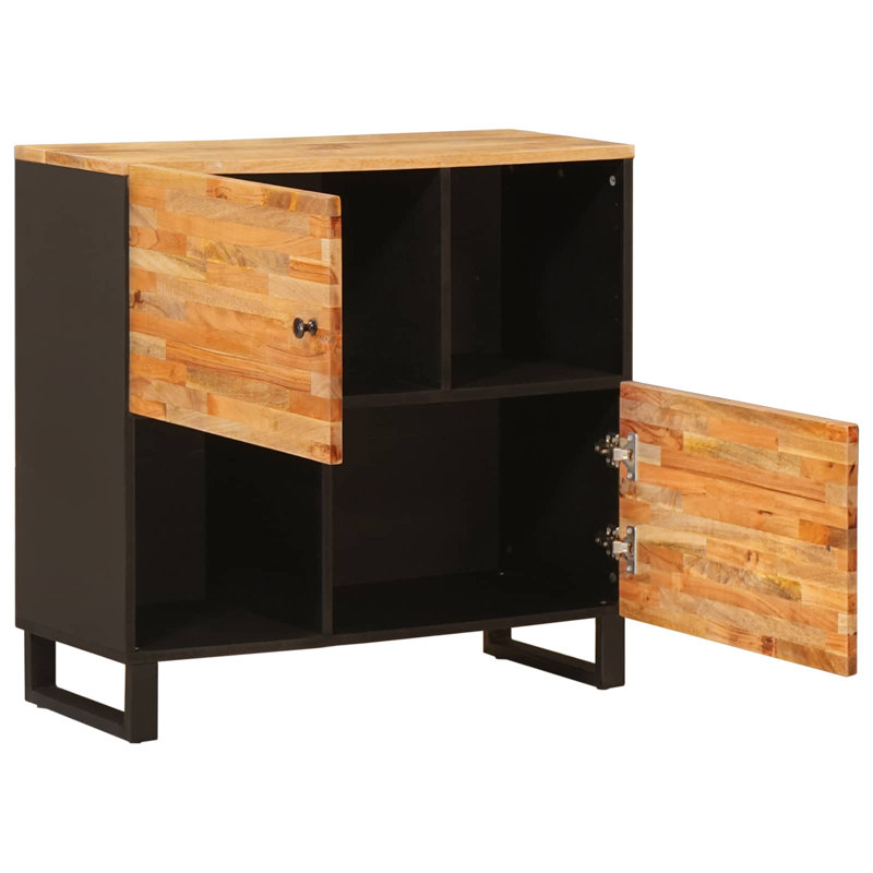 Solid Wood Rectangle Accent Cabinet