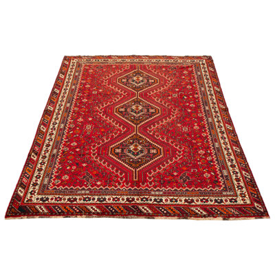 Evey One-of-a-Kind Rectangle 6'11" X 9'8" 1990s Wool Area Rug in Red