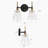 2-Light Dimmable Modern Black/Brass Armed Sconce-1826779073