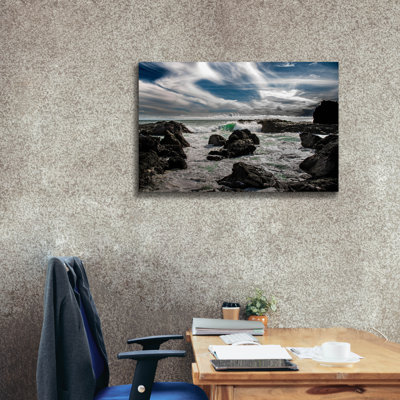 'Tide And Rock' by Verne Varona, Canvas Wal Art