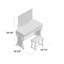 Ensemble coiffeuse avec tabouret et miroir Potterville-1278480486