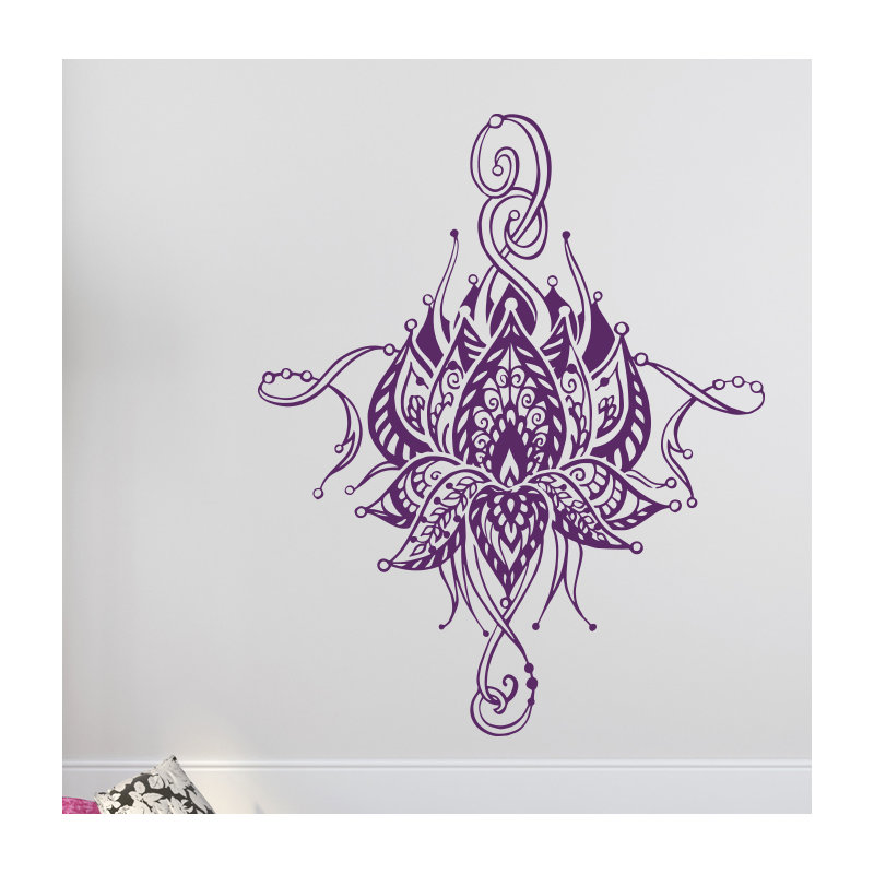 Décalcomanie murale fleur lotus Buller, Violet