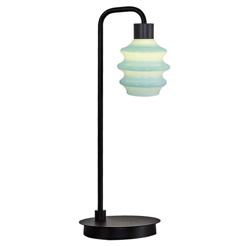 Élégante lampe sur pied en métal bleu, 19,0 po de hauteur, 7,1 po de diamètre | DEL intégrée 3 W, lumière chaude 3 000 K, 300 lumens | Parfait pour le salon, la chambre à coucher et le bureau, design élégant et écoénergétique