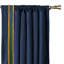 Fairuza 100% Linen Embroidered Room Darkening Curtain-2110214898-2113929767