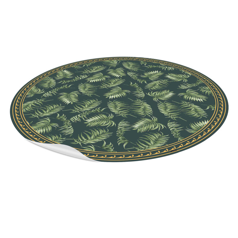 Earhart Non-Slip Floral Indoor Doormat, Round 136cm