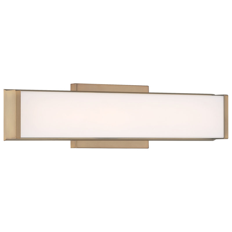 Ahleen - LED Vanity - Acrylic Lens Shade - 30 W, Antique Brushed Brass