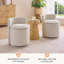 Fauteuil d'appoint en velours 22 po avec rangement caché et rotation à 360 °, fauteuil à dossier bas et fauteuil pivotant-362072108