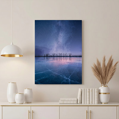 Art mural sur toile Gallery Wrap pour le salon, la chambre à coucher, le bureau ou le vestibule - décoration murale décorative avec ciel étoilé