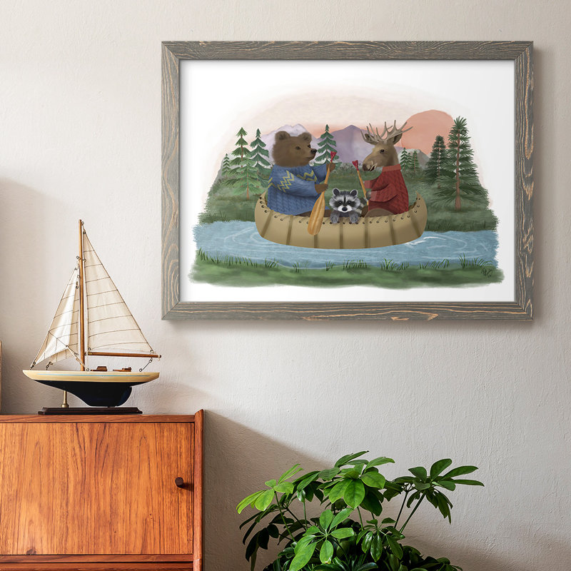 River Trip - Reproduction de photo sur toile, Gris, H 28 po x l 42 po x P 1,5 po