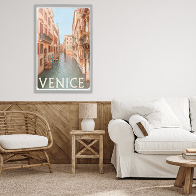 Venice Canal Waterway Framed Giclee, design by Erin Marie