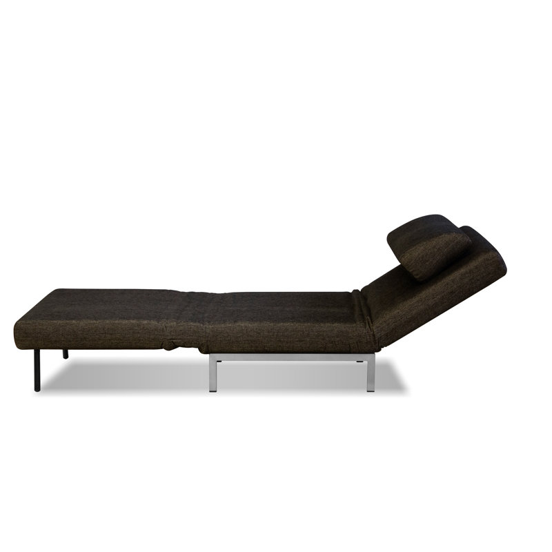Fauteuil convertible pivotant en polyester de 36 po de largeur Iso, Brunette