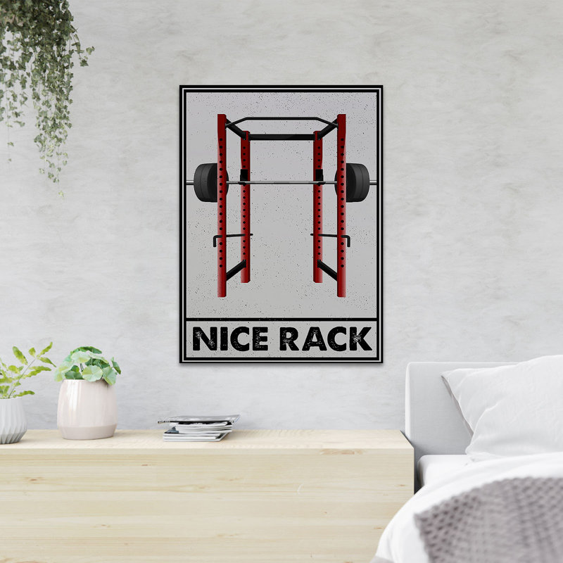 Gym Tools - Nice Rack - 1 pièce, impression sur toile tendue, H 14 po x l 11 po x P 2 po
