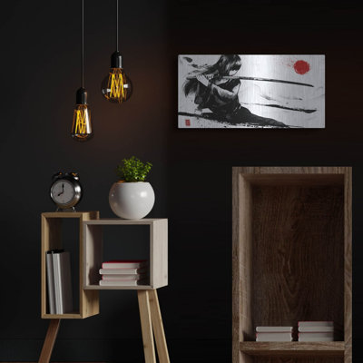 Lark Manor 'Girl with Katana' by Luxe Portfolio, Metal Wall Art
