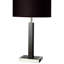 Lampe de table haute 30 po en métal et polyrésine, abat-jour en tissu