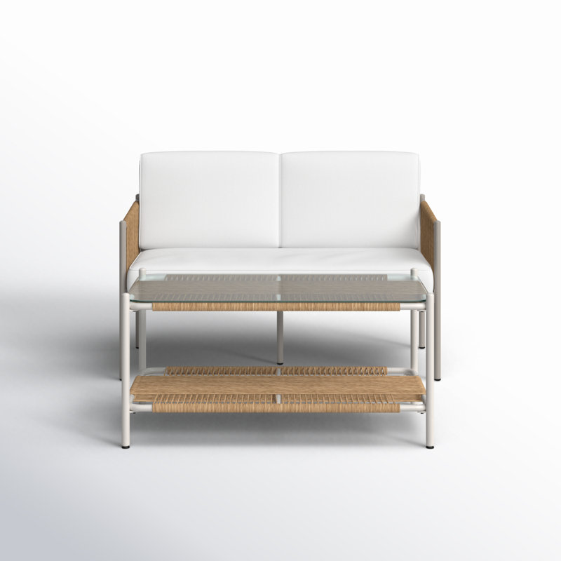 Arevalo 2 - Person Patio Conversation Sets with Cushions