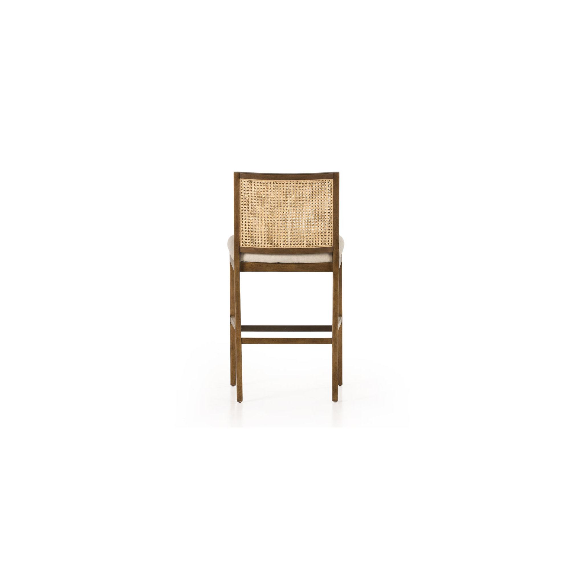 Sergi Cane Stool, Bar Stool (31" Seat Height), Savile Flax