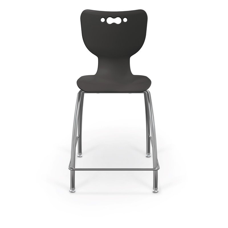 Tabouret de classe à 4 pieds Hierarchie, H 39,75 po x l 20,5 po x P 22 po, Noir, noir, noir, noir