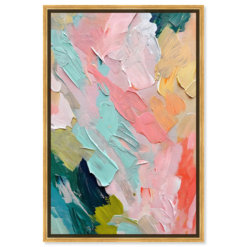 «Pastel Layers» par Art Remedy, Cadre doré, H 25 po x l 17 po